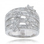 2.55 ct Ladies Round Cut Diamond Anniversary Ring In 14 kt White Gold