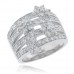 2.55 ct Ladies Round Cut Diamond Anniversary Ring In 14 kt White Gold