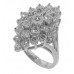 3.00 ct. TW Round Cut Diamond Anniversary Cluster White Gold Ring F VS2 Clarity