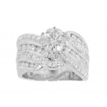 3.27 ct. TW Round Cut Diamond Engagement Ring Channel Setting