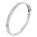 3.00 Ct TTW Channel Set Round Diamond Bangle Bracelet in 14 kt White Gold