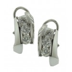 1.50 ct TW Ladie's Round Diamond Huggy Earrings In F Color VS2 In Clarity