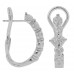 1.60 Ct. TW Round Diamond Huggie Earrings With Omega Clip Backs