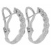 1.60 Ct. TW Round Diamond Huggie Earrings With Omega Clip Backs
