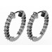 1.60 Ct Round Diamond Inside/Outside Hoop Earrings in 14 kt. Clip Mounts