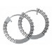 1.50 Ct Round Diamond Inside/Outside Hoop Earrings in 14 kt. Clip Mounts