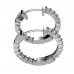 1.60 Ct Round Diamond Inside/Outside Hoop Earrings in 14 kt. Clip Mounts