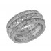 6.00 ct Round Cut Diamond Eternity Wedding Band Ring In 14 kt  White Gold