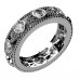 2.00 Ct. TW Round Diamond Eternity Wedding Band in 14 kt Miligrain Accented Ring
