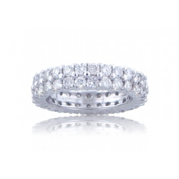 3.00 Ct. TW Round Diamond Double Wide Eternity Wedding Band