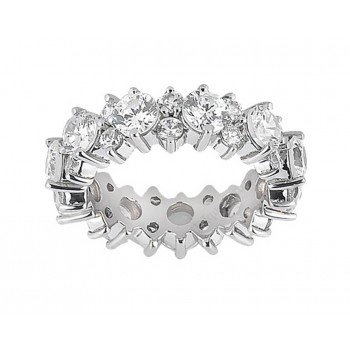 4.25 ct TW Ladies Round Cut Diamond Eternity Bedding Band New Style