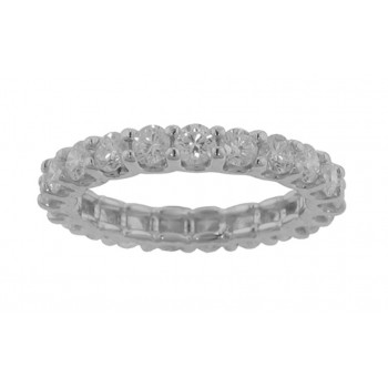 5.00ct Ladies Round Cut Diamond Eternity Wedding Band Ring in 950 Karat Platinum