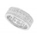 5.00 Ct Ladies Round Cut Diamond Eternity Wedding Band Ring 14 kt White Gold