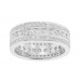 5.00 Ct Ladies Round Cut Diamond Eternity Wedding Band Ring 14 kt White Gold