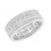 5.00 Ct Ladies Round Cut Diamond Eternity Wedding Band Ring 14 kt White Gold