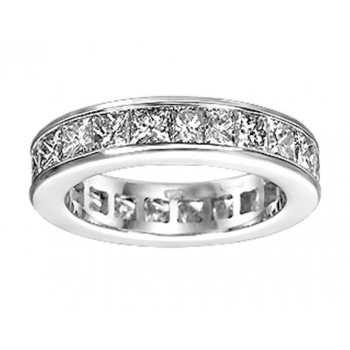 4.00 Ct. TW Princess Diamond Eternity Wedding Band in Channel Setting