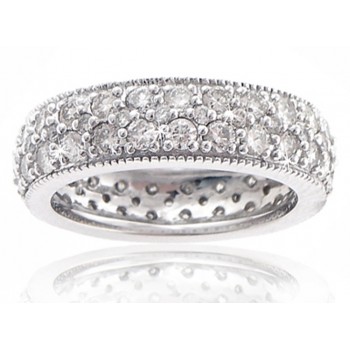 4.00 Ct. TW Round Pave Diamond Eternity Wedding Band 