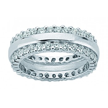 3.50 Ct. TW Round Diamond Eternity Wedding Band Availbele Any Size