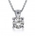 1.08 ct Round Cut Diamond Solitaire Pendant Necklace With 16 inch Chain