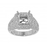 3.00 ct TW Ladies Round Cut Diamond Semi Mounting Ring 