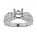 1.30 Ct. Round Diamond Engagement Semi Mounting Ring