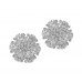 2.00 Ct. TW Large Round Diamond Cluster Earrings in 14 kt  Post Back Mounts