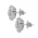 5.00 Ct. TW Large Round Diamond Cluster Earrings in 14 kt  Post Back Mounts