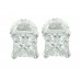 0.96 ct Princess Cut Diamond Stud Earrings in White Gold Screw Back