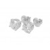 2.84 ct Ladies Round Cut Diamond Stud Earrings Screw Back In White Gold